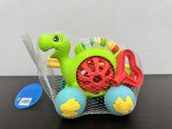 Каталка на палочке "Черепашка", 20,5х16х16 см (длина палки 43,8 см), в сетке ( Арт. КНП-1456)