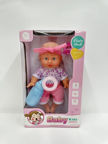 Пупс 26 см, с аксессуарами, озвученный, пьет и писает, в/к 18*9*30 см