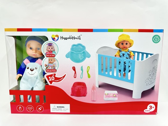 Набор "Маленькая мама" пупс 25 см, с аксессуарами, звук. эффекты, в/к 54,5*11,5*28,5 см